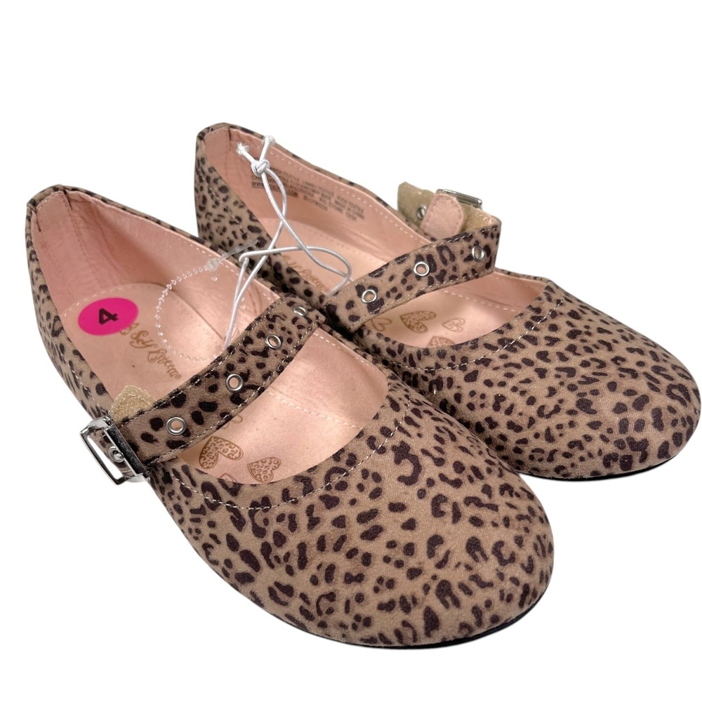 Self Esteem 4 Brown Mary Jane Flats Cheetah Print Buckle Strap Indie Sleaze